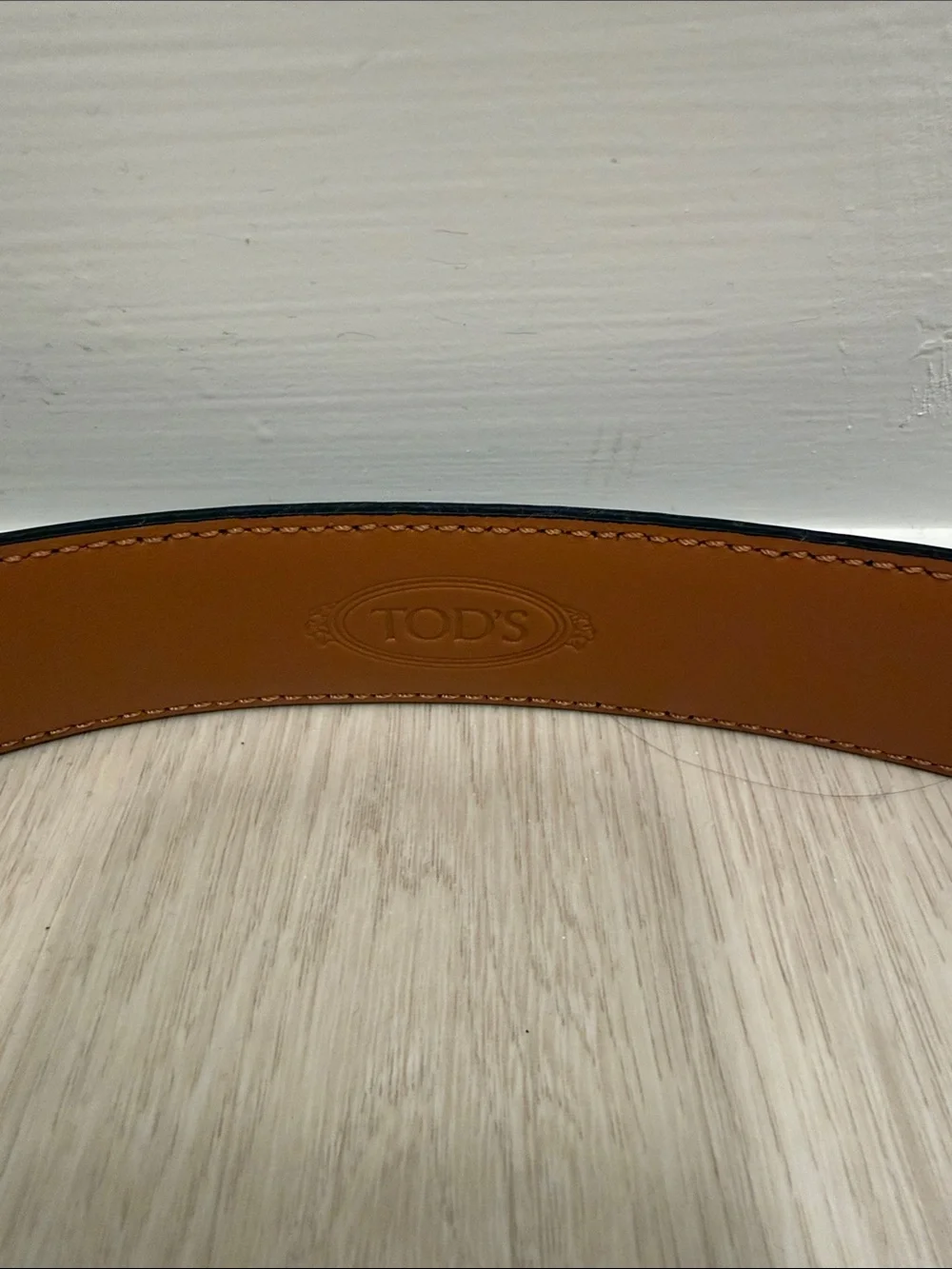 Tod’s Men Classic Black Leather Dress Belt
